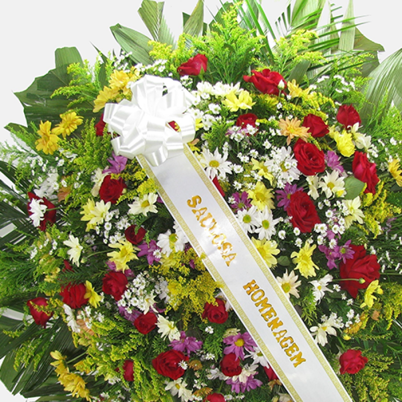 Coroa de Flor Rosas Aquiraz - Coroa de Flores para Funeral