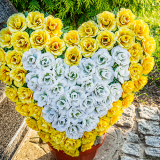 coroa de flores naturais com frase valor Jardim Guanabara